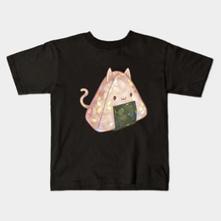 Cute Cat Onigiri Kids T-Shirt